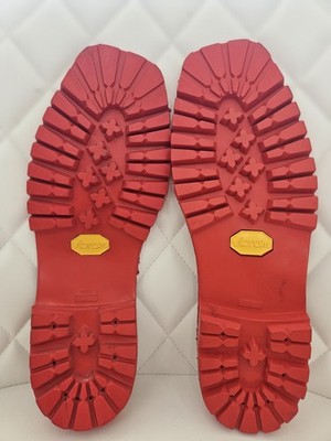 Vibram Sole #1149 Montagna Block Colour Red Size 45/46 (1 Pair ) New