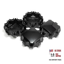 4Pcs 7" 177.7mm Glossy Black Wheel Center Caps for Sierra Yukon  OD