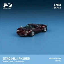 Findclassically 1:64 GT40 Mk.I P1069 Road Car Version Pearl Burgundy Model Car