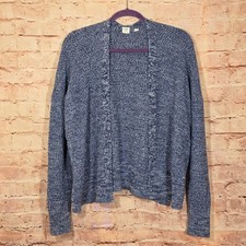 GAP Women's Blue Speckled Knit Open Front Cardigan Sweater Size Small