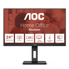 AOC 24E3QAF Monitor 23.8 inch IPS FHD 1920x1080 75hz HDMI DP VGA Flicker Free Sp