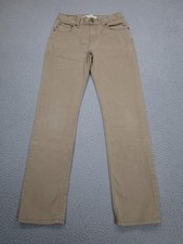 Levis 511 Slim Jeans Boys 16 Reg 28x30 Beige Khaki Stretch Tapered Denim