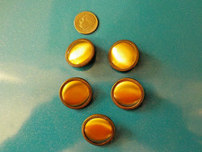 Vintage Lot of 5 Gold Tone Brass-Color Concho Buttons Featuring RopeStyle Border