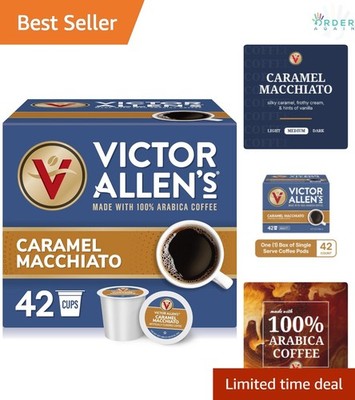 Caramel Macchiato Coffee Pods Medium Roast 42 Count Single Serve Keurig