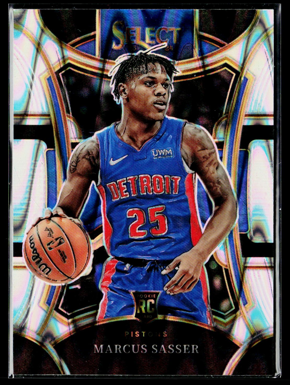 2023-24 Panini Select #303 Marcus Sasser Tectonic Prizms