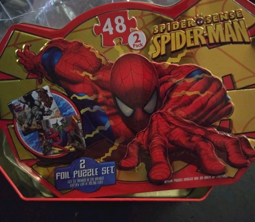 Juego de 2 rompecabezas de aluminio Spiderman 2012 Marvel (gran coleccionable) Spider Sensell  Foto 3 de 4