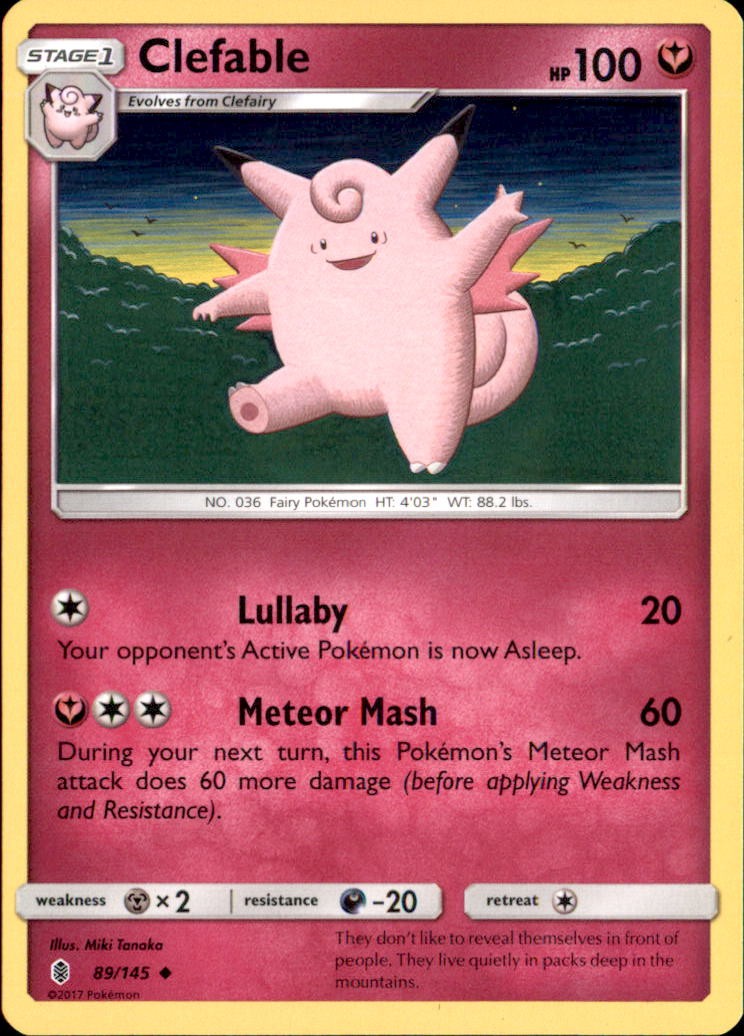 Clefable 89/145 Uncommon Guardians Rising Pokemon NM/LP