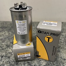 2 TitanPro TRCFD605 HVAC Round Dual Motor Run Capacitor 60/5 MFD/UF440/370 Volts