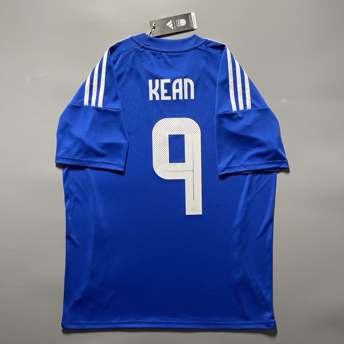 ITALY ADIDAS 2024 FOOTBALL SOCCER HOME FAN JERSEY #9 MOISE KEAN