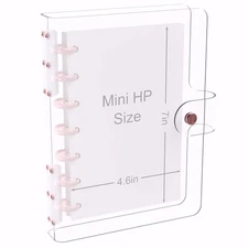 Clarity Transparent See Through Clear PVC Planner Personal Organizer Binder C...