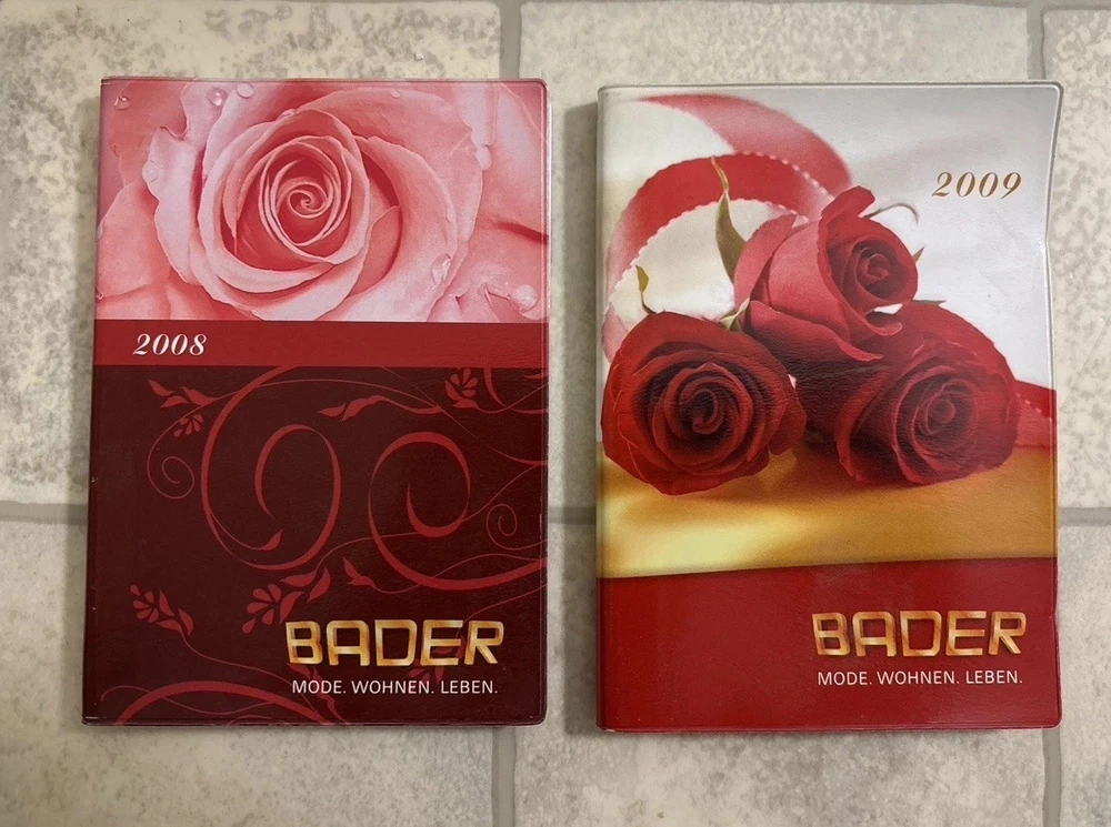 Bader Kalender Büchlein von 2008 und 2009 Zum Sammeln Unbenutzt Top Zustand
