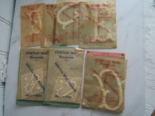 12 VINTAGE VENETIAN MAID MONOGRAMS SEW ON LETTERS NOS