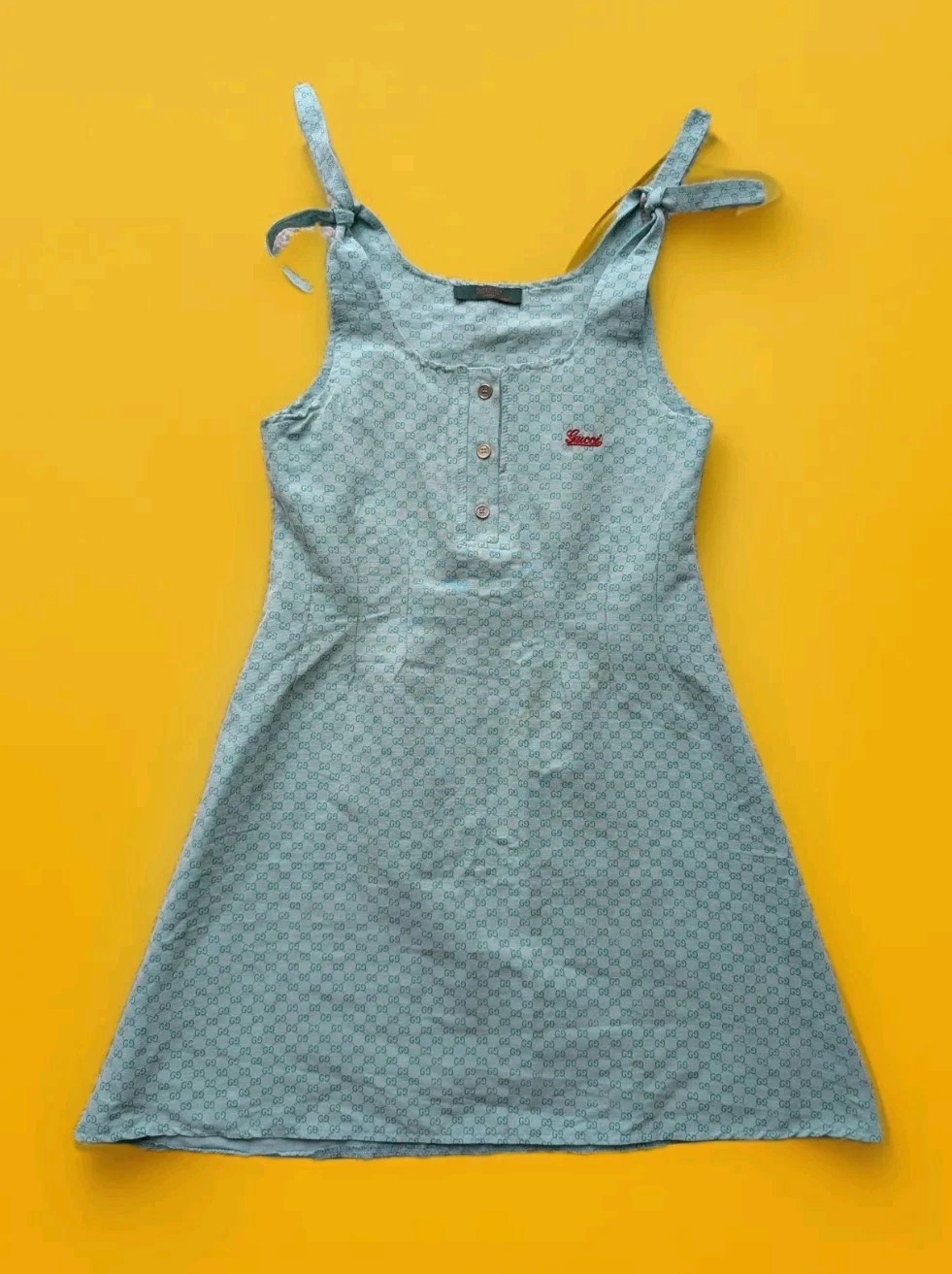 Gucci GG junior enfant fille monogramme coton turquoise haut chemise chemisier 9 10