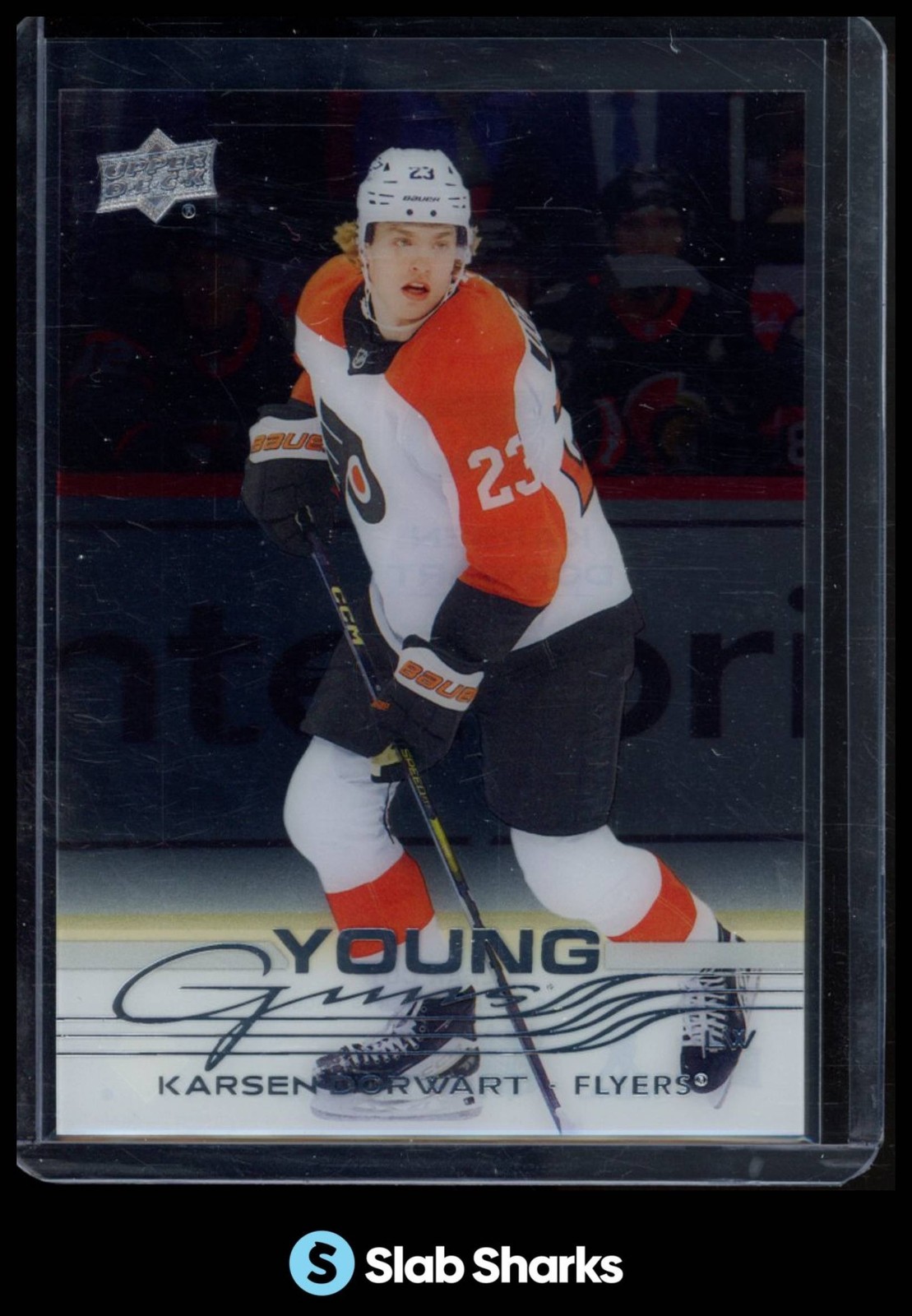 2025 UPPER DECK SERIES 1 #210 KARSEN DORWART CLEAR CUT YOUNG GUNS RC ROOKIE