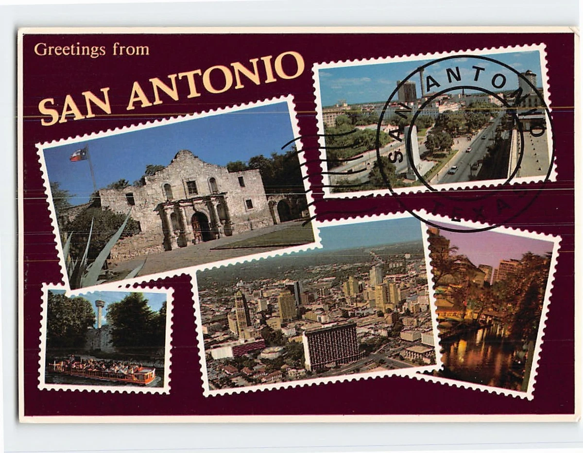 Carte Postale Ancienne San Antonio Texas – Bassetts Find Food – Multivue 50-60