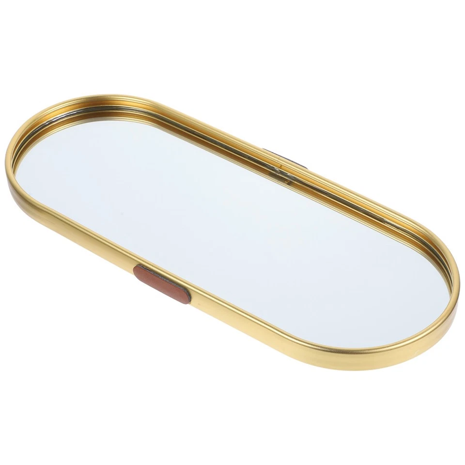 Schmuck Teller Spiegeltablett Rechteckig Arbeitsplatte Ablagefach