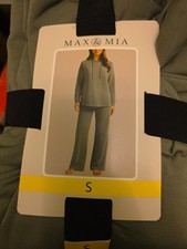 NWT Max  Mia Women's Dark Gray Two-Piece Lounge Set Large