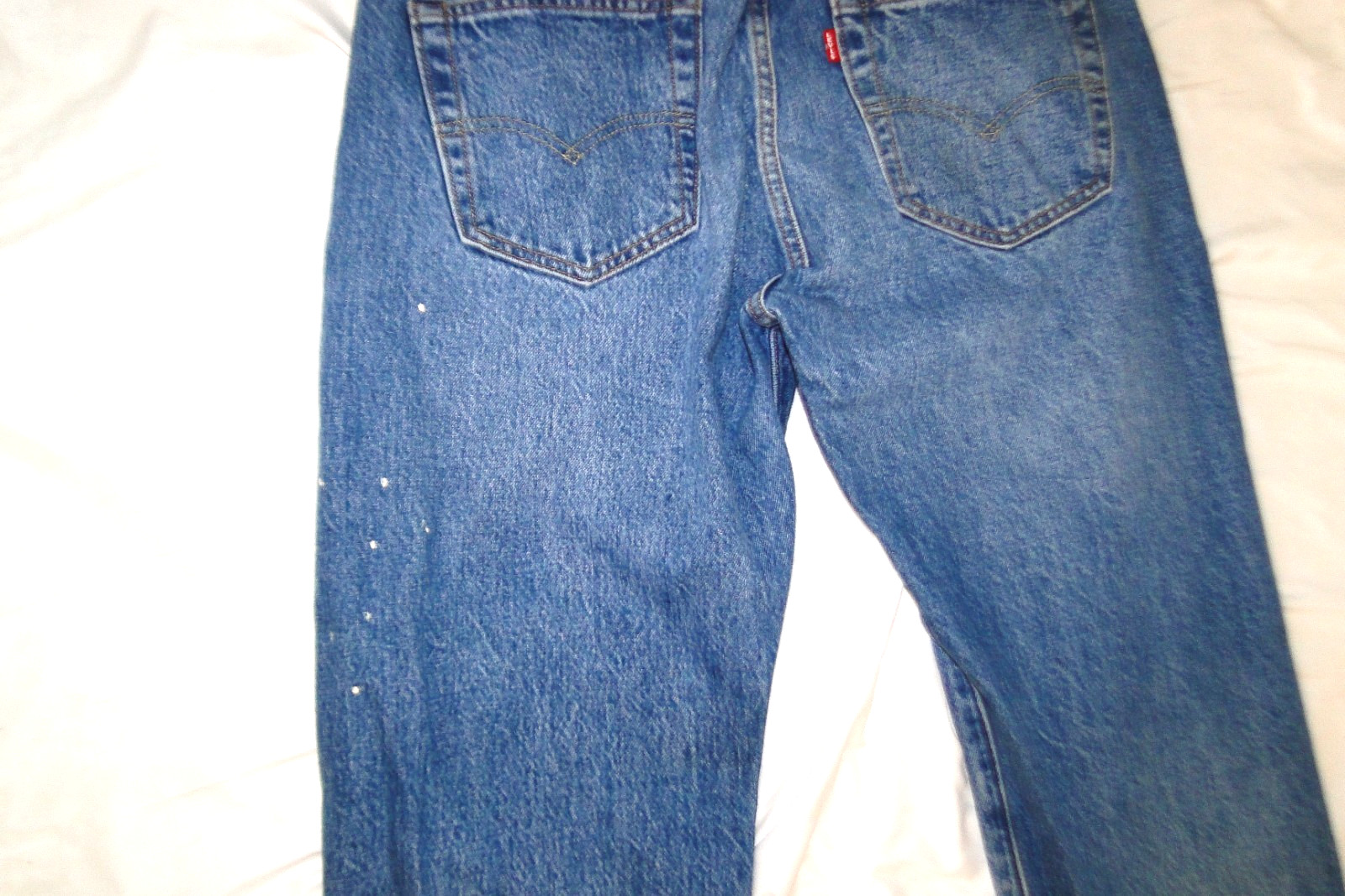 Levi’s 501 Patchwork Distress Button Fly Blue Jea… - image 7