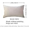 Beige Lumbar Throw Pillow Cover 12x20 ULOVE