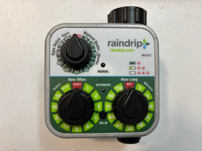 Raindrip R675CT Analog 3-Dial Water, Sprinkler Timer with Rain Delay for Drip Ir