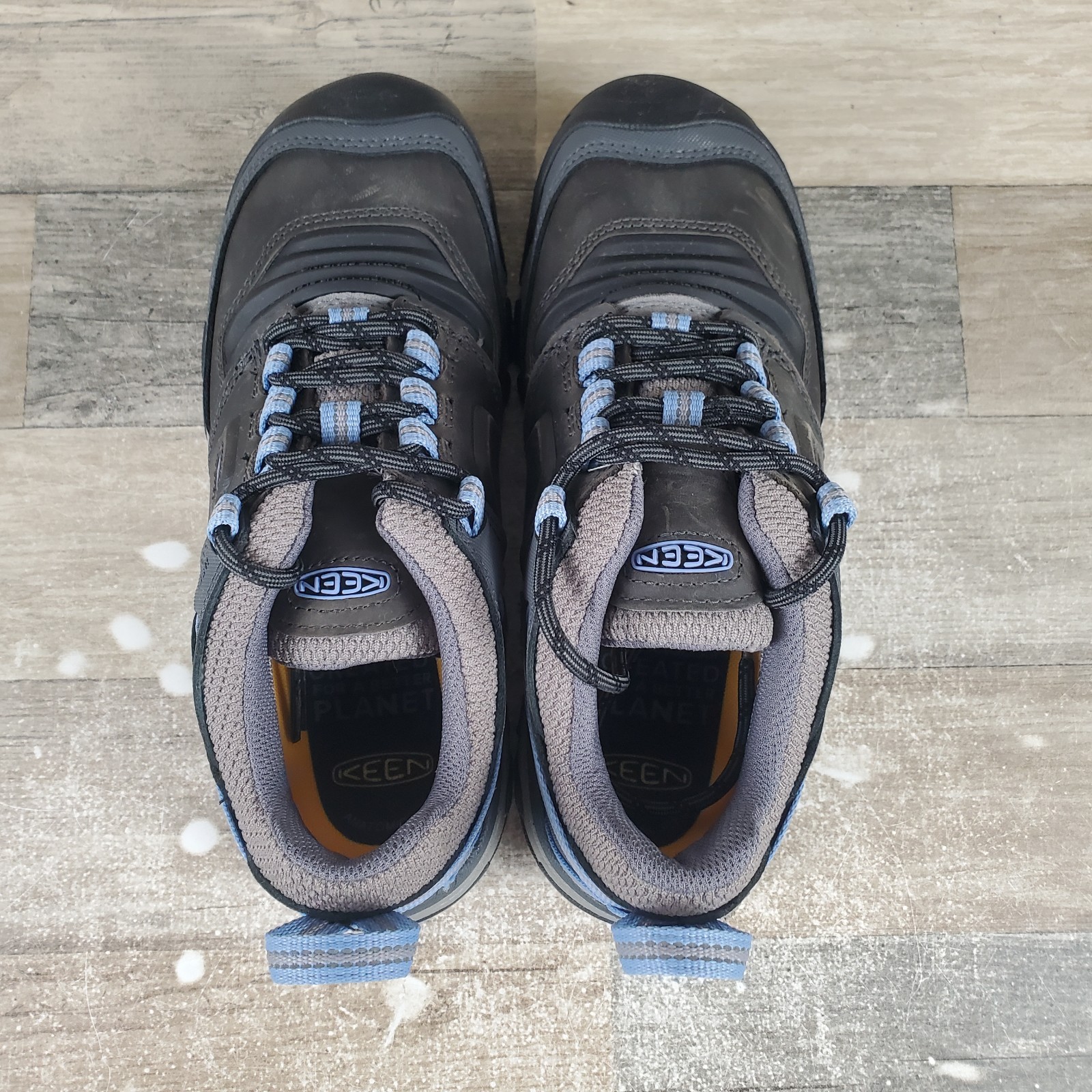 Stivali da trekking Keen Ridge Flex donna 7 5 acciaio grigio ortensia stringati impermeabili