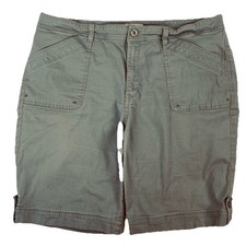 Gloria Vanderbilt Womens Light Gray Bermuda S...