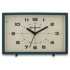Analog Alarm Clock, 6 inch Silent Non Ticking Small Clock with Night Light, B...