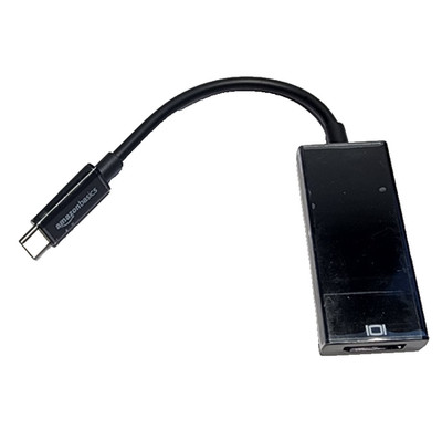 Amazon Basics Aluminum USB-C to DisplayPort Adapter (4K @60Hz), Thunderbolt 3 Co