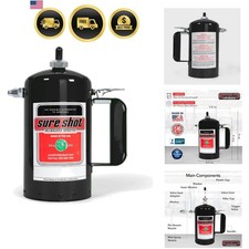 A1000B 32 oz Refillable Pressurized Steel Sprayer Can, Black