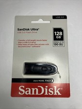 SanDisk 128GB Ultra USB 3.0 Flash Drive, Black - SDCZ48-128G-U46 - Brand New