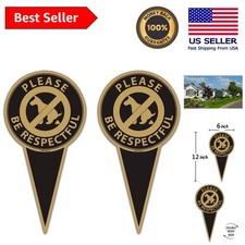 Eye-Catching Double-Sided No Poop Dog Sign - 12" x 6" Lawn Signs Made to Last