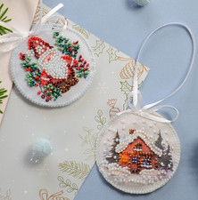Gnome Bead Embroidery Kit DIY Handmade Christmas Ornament Making Set