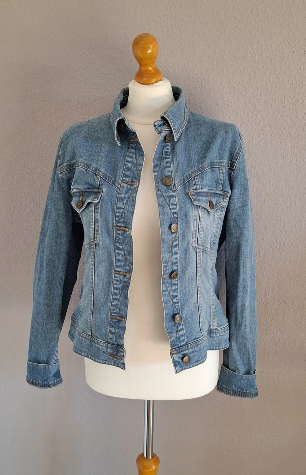 H&M 42 Jeansjacke Damen blau Denim Jacke - Bild 2 von 4