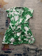 Simply Vera Vera Wang Green and White Floral Dress