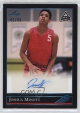 2021-22 Leaf Memories 1992 Base Platinum 42/99 Joshua Minott #BG-JM1 Auto c2a