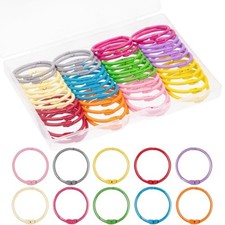 1 1/5 Inch 50 Pack Metallic Binder Rings Colorful Metal 1.2 Inch 50 Pack 