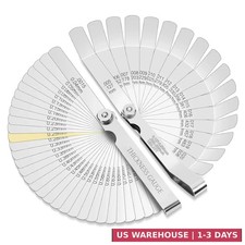 2Pcs Stainless Steel Feeler Gauge Set 32 Straight 16 Offset Blades Gap Tool USA 
