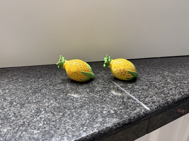 Pineapple Salt And Pepper Shakers Made In Japan Vintage