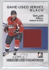2009-10 ITG Heroes and Prospects Game-Used Jersey Black Taylor Hall #M-44 0f2