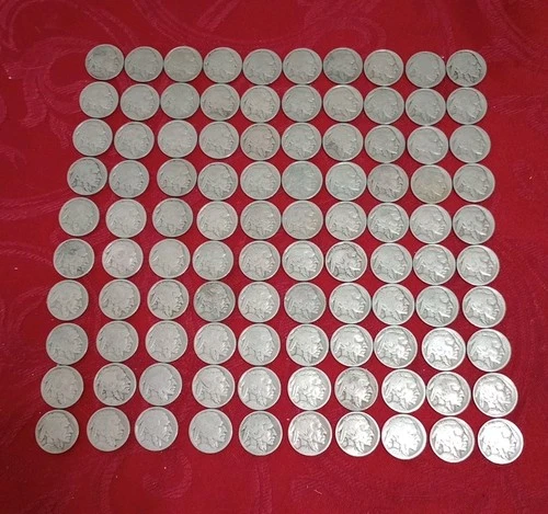 Buffalo Nickels Herd Of 100 Circulated DATELESS