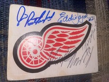 1977-77 OPC NHL HOCKEY CARD DETROIT RED WINGS 4,AUTOGRAPHS JIM RUTHERFORD AHL