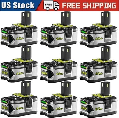 8 Ah Battery For RYOBI 18V One Plus High Capacity Lithium-ion Battery P107 P108