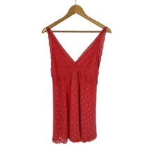 Pinky Babydoll Dress Womens L Y2K 90s Lace Retro Coquette Romantic Feminine