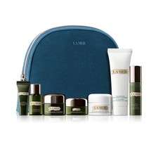 La mer 8 Pcs Anti-aging Travel Set: Night , Eye Concentrate , Serum ,Cream W/Bag