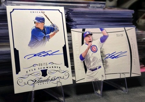 2 Card Topps/Panini Kyle Schwarber Auto Lot Rookie /15 & Topps /25 Phillies LšK