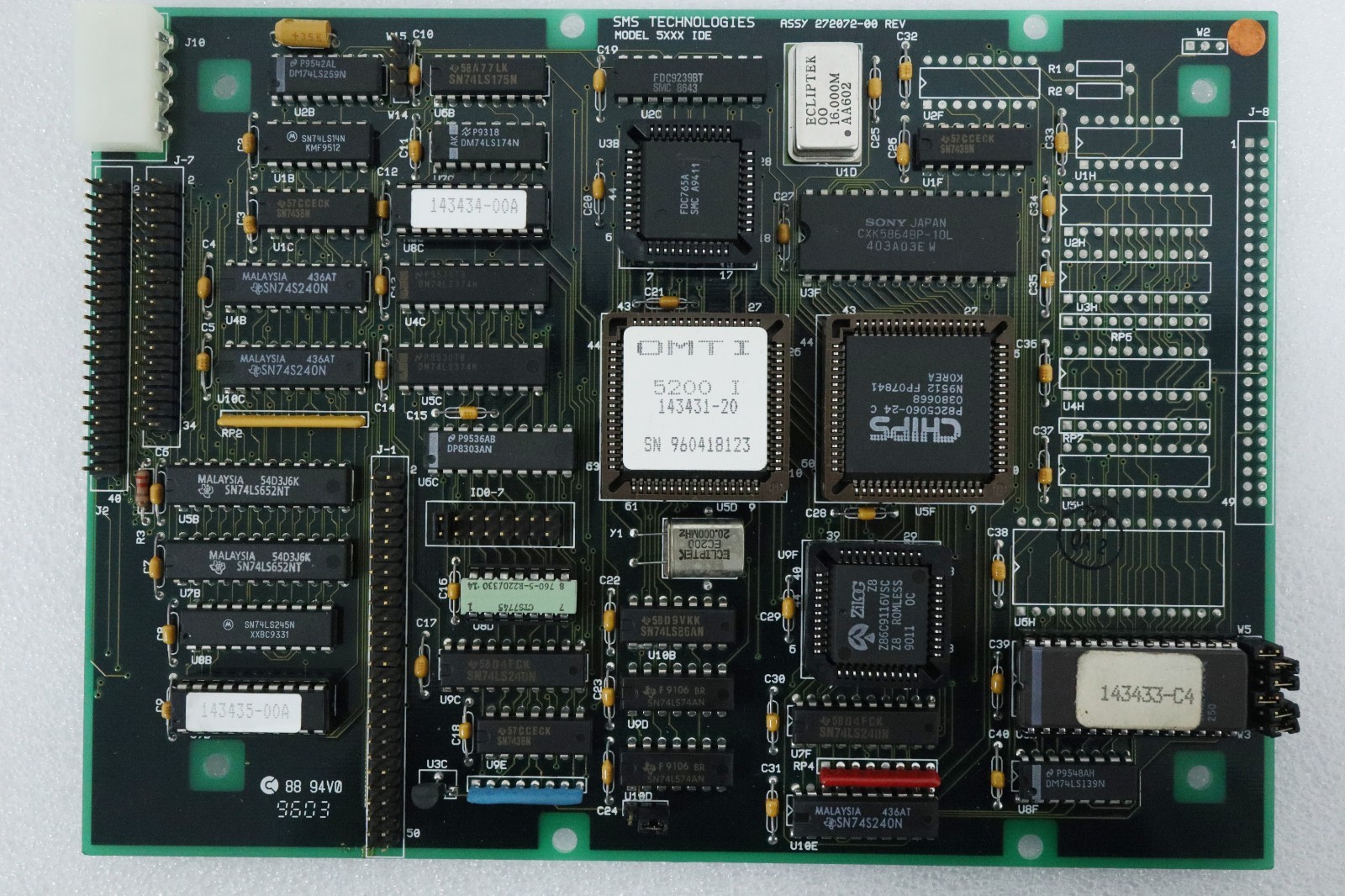 LAM SMS Technologies 5xxx-IDE 272072-00 Control Interface Board PCB AS-IS