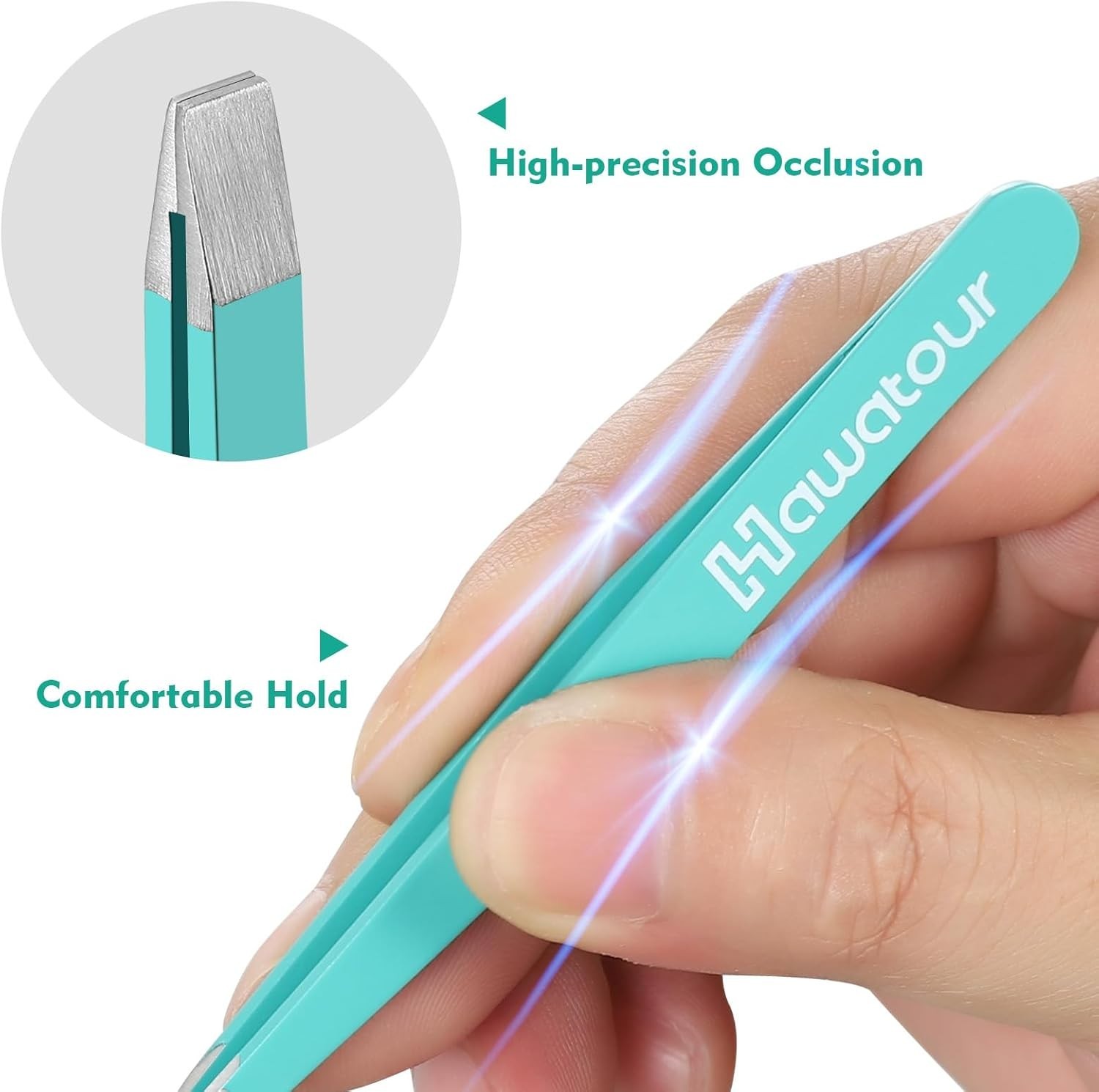 4Pcs Precision Tweezers Set – For Eyebrows, Ingrown Hair & Splinters – Multicolo