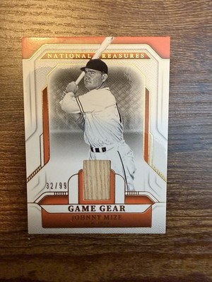 2025 Panini National Treasures - Game Gear Swatches Johnny Mize MEM #GGS-JM /99