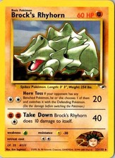 Brock's Rhyhorn (22) - 022/132 - Gym Heroes - Rare - NM on eBay
