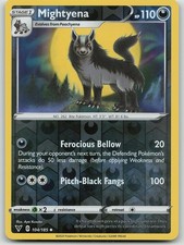 mightyena pokemon card value POKMON GAME S9a 050/067 U Parallel Colorless Collude (20+) If you played any Supporter card from your hand during this turn Mightyena - 106/162 (TEF) Common